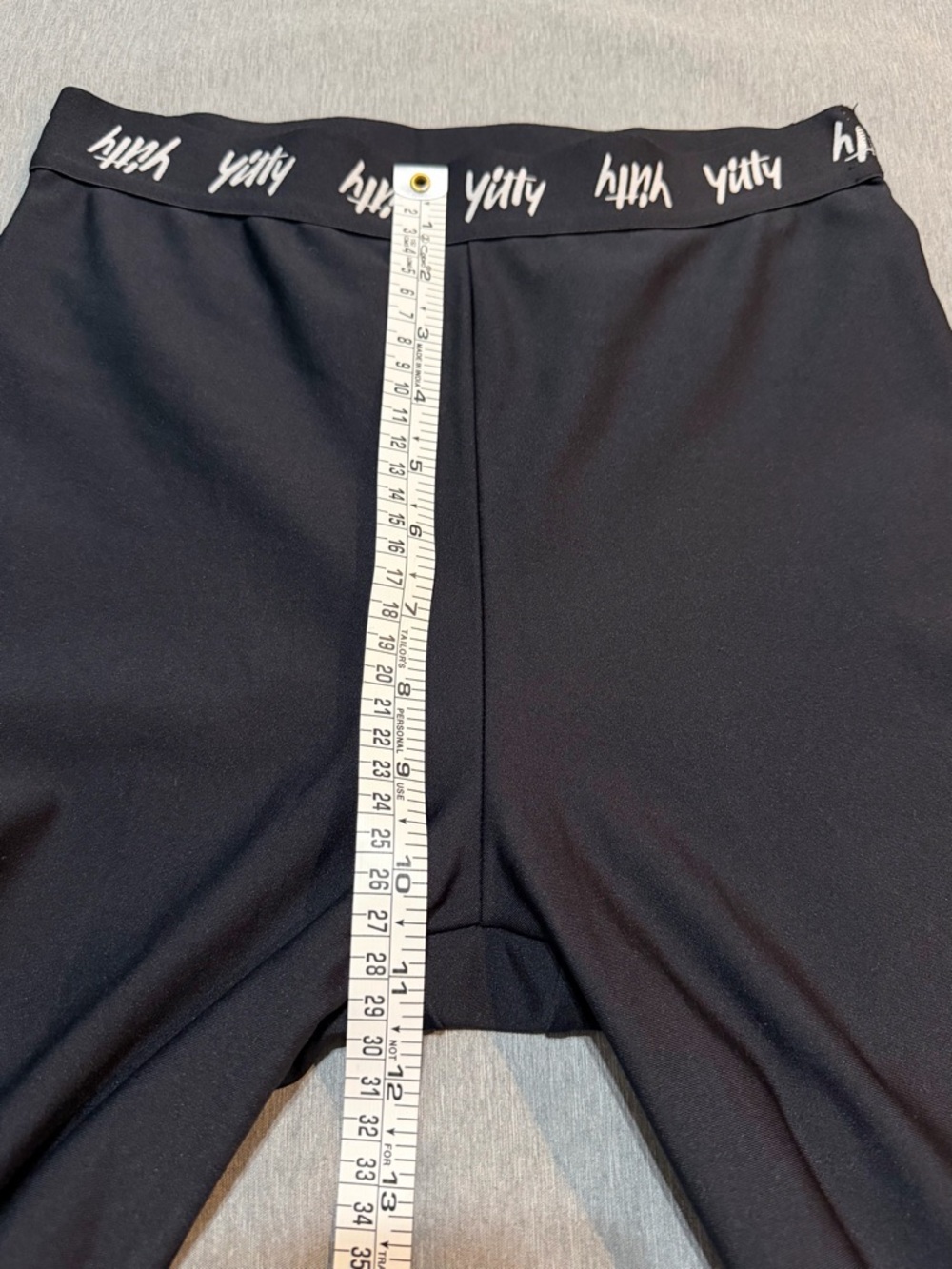 Black High-Waist Leggings with Elastic Logo Waistband - Picture 7 of 10
